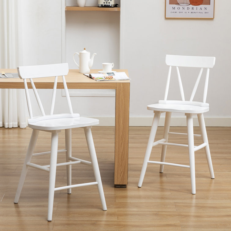 Wade Logan® Brentyn Solid Wood 24'' Counter Stool & Reviews Wayfair